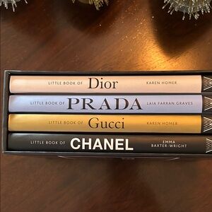 Luxury Fashion Book Set - Dior, Prada, Gucci, Chanel